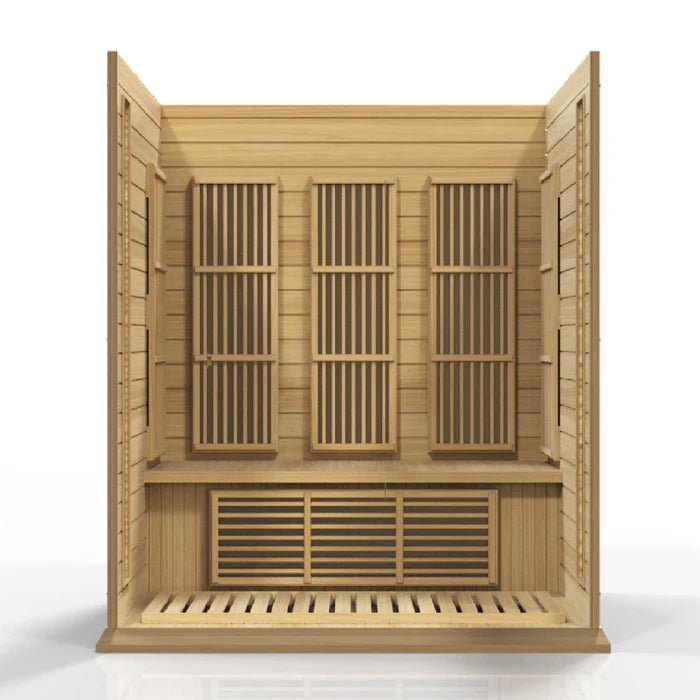 Maxxus Low EMF FAR Infrared Sauna Canadian Hemlock, 3 Person - NW Immersion