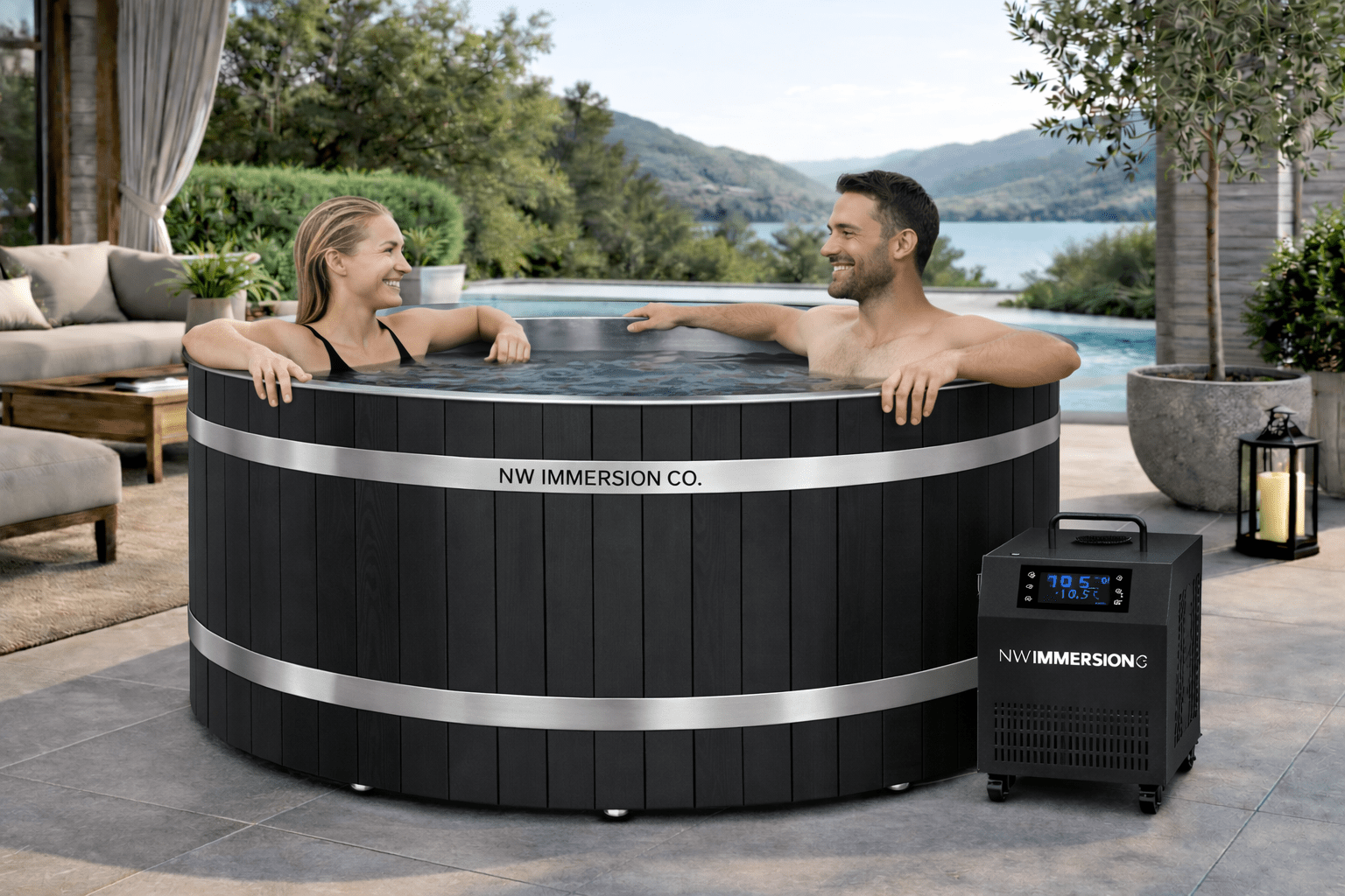 NW Immersion Matte Black Duo Plunge + Pro Chiller - NW Immersion