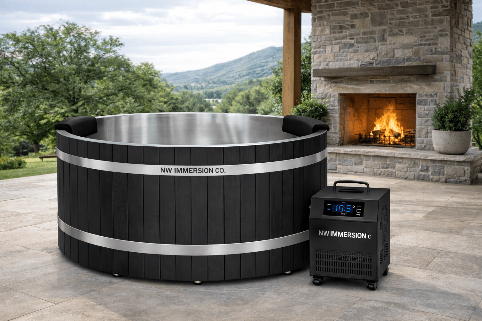 NW Immersion Matte Black Duo Plunge + Pro Chiller - NW Immersion