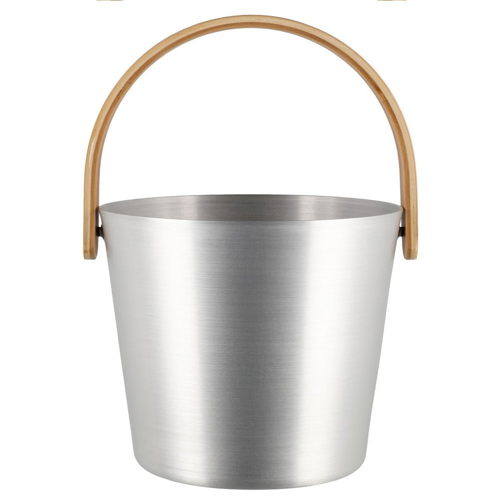 Rento Curved Handle Sauna Bucket – Aluminum Finnish Sauna Bucket - NW Immersion