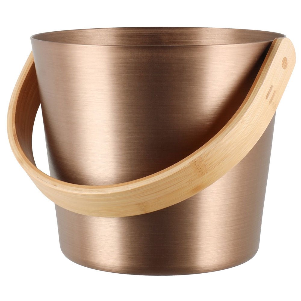 Rento Curved Handle Sauna Bucket – Aluminum Finnish Sauna Bucket - NW Immersion