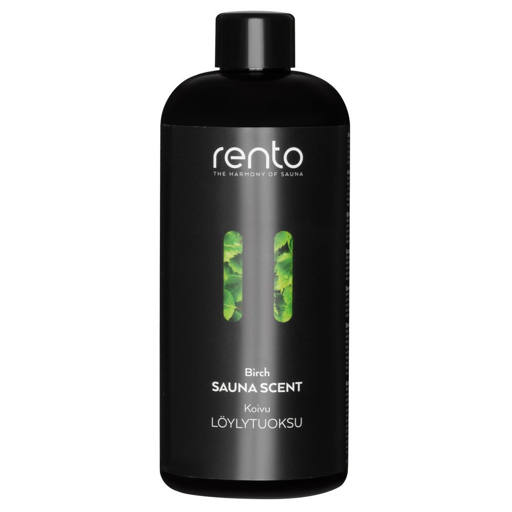 Rento Birch Finnish sauna scent bottle for traditional löyly steam and Nordic sauna aromatherapy.