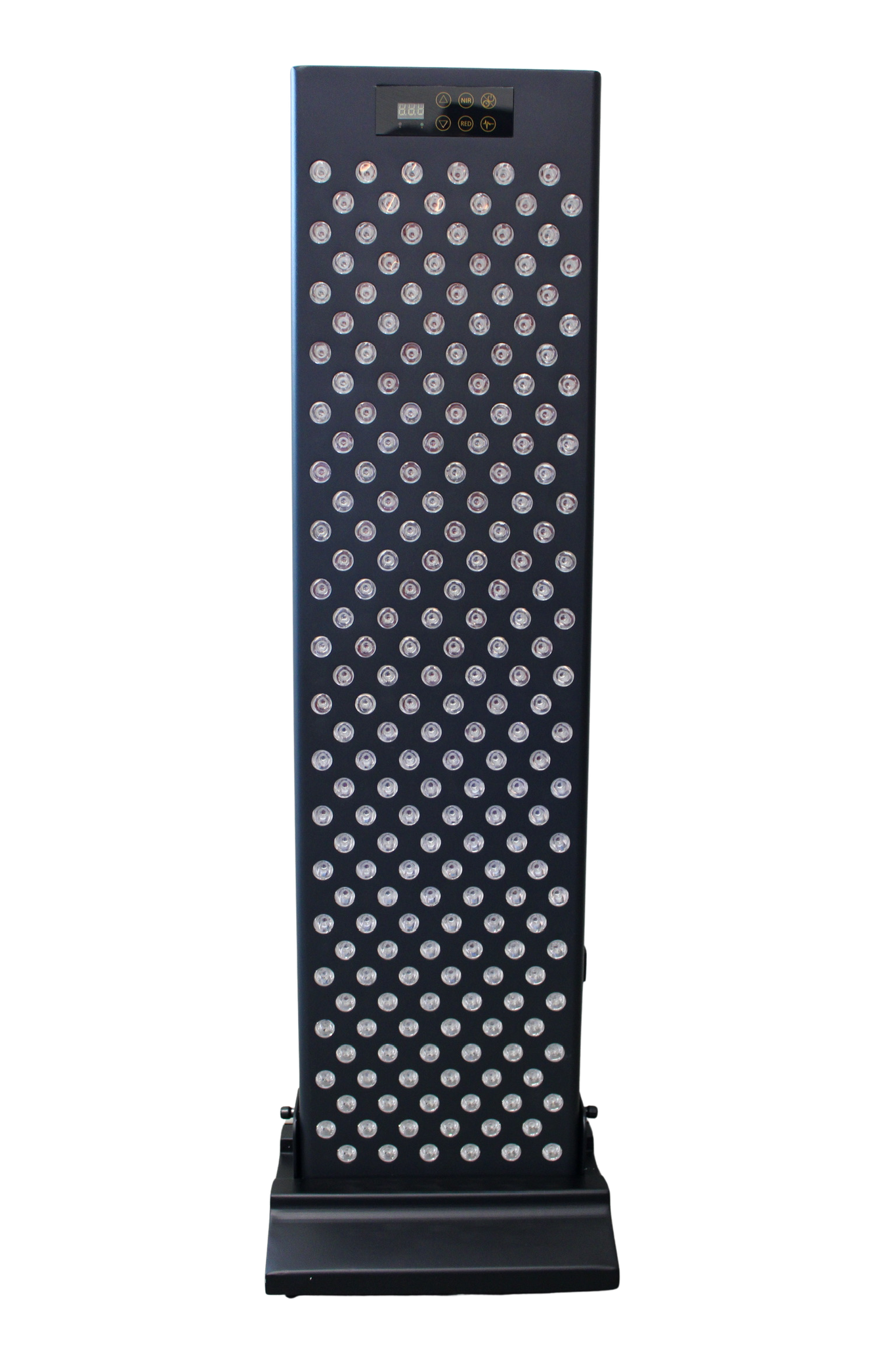 Sauna Elite red light therapy panel front view on transparent background, LED array visible
