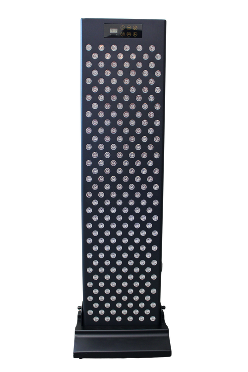 Sauna Elite red light therapy panel front view on transparent background, LED array visible