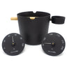SaunaLife Accessory Package 5 — Black Sauna Bucket, Ladle, Thermometer & Hygrometer - NW Immersion