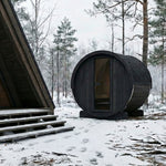 SaunaLife E6B 3 Person Outdoor Barrel Sauna – Black - NW Immersion