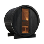 SaunaLife E6B 3 Person Outdoor Barrel Sauna – Black - NW Immersion