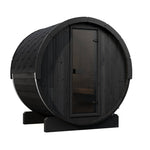 SaunaLife E6B 3 Person Outdoor Barrel Sauna – Black - NW Immersion