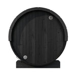 SaunaLife E7GB 4 Person Outdoor Barrel Sauna with Glass Front – Black - NW Immersion