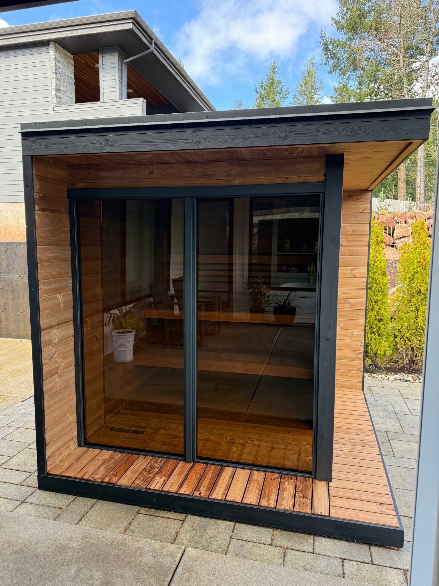 SaunaLife GL6 6 Person Garden Luxury Outdoor Sauna Kit - NW Immersion