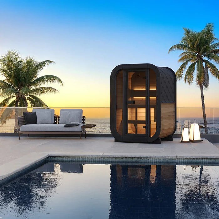 SaunaLife Model CL3G 1 - 2 Person Cube Series Outdoor Sauna Kit - NW Immersion