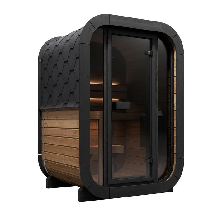 SaunaLife Model CL3G 1 - 2 Person Cube Series Outdoor Sauna Kit - NW Immersion