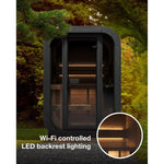SaunaLife Model CL3G 1 - 2 Person Cube Series Outdoor Sauna Kit - NW Immersion