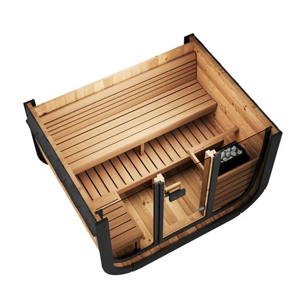 SaunaLife Model CL5G 4 Person Cube Series Outdoor Sauna Kit - NW Immersion