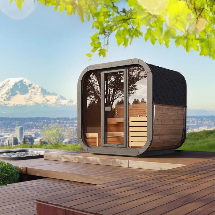 SaunaLife Model CL5G 4 Person Cube Series Outdoor Sauna Kit - NW Immersion