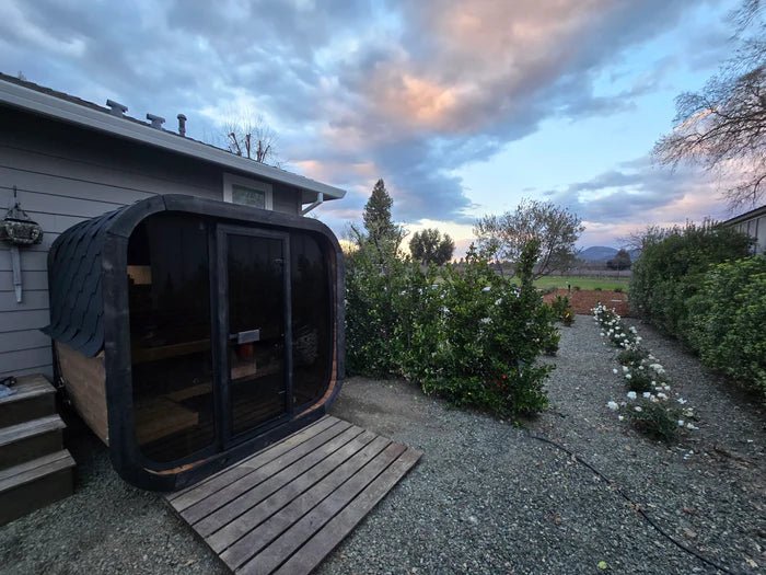 SaunaLife Model CL5G 4 Person Cube Series Outdoor Sauna Kit - NW Immersion