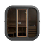 SaunaLife Model CL5G 4 Person Cube Series Outdoor Sauna Kit - NW Immersion