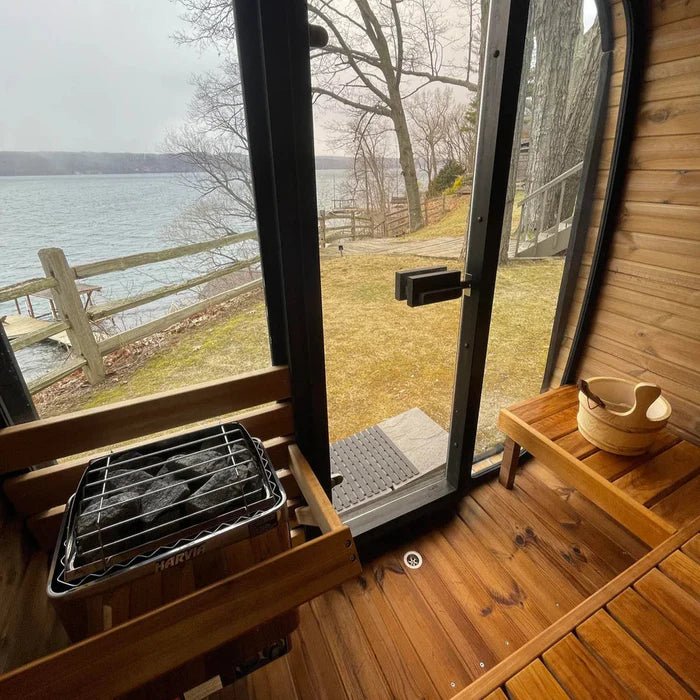 SaunaLife Model CL5G 4 Person Cube Series Outdoor Sauna Kit - NW Immersion
