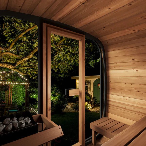 SaunaLife Model CL5G 4 Person Cube Series Outdoor Sauna Kit - NW Immersion