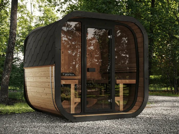 SaunaLife Model CL7G 6 Person Cube Series Outdoor Sauna Kit - NW Immersion