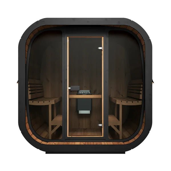 SaunaLife Model CL7G 6 Person Cube Series Outdoor Sauna Kit - NW Immersion