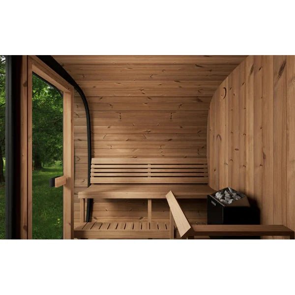 SaunaLife Model CL7G 6 Person Cube Series Outdoor Sauna Kit - NW Immersion