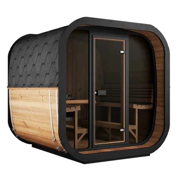 SaunaLife Model CL7G 6 Person Cube Series Outdoor Sauna Kit - NW Immersion