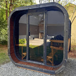 SaunaLife Model CL7G 6 Person Cube Series Outdoor Sauna Kit - NW Immersion