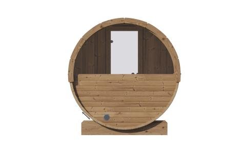 SaunaLife Model E6W Sauna Barrel - Panoramic Rear Window, 3 - Person - NW Immersion