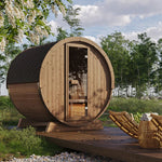 SaunaLife Model E6W Sauna Barrel - Panoramic Rear Window, 3 - Person - NW Immersion