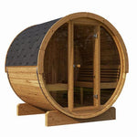 SaunaLife Model E7G Sauna Barrel Glass Front, 4 - Person - NW Immersion
