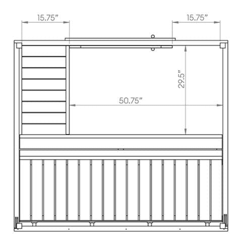 SaunaLife G2: Spacious 4-Person Sauna - NW Immersion-measurements