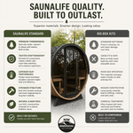 SaunaLife Model G3 Outdoor Home Sauna Kit, Up to 4 persons - NW Immersion