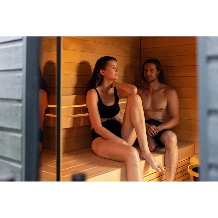 SaunaLife Model G6 Pre - Assembled Outdoor Home Sauna, Up to 5 Person - NW Immersion