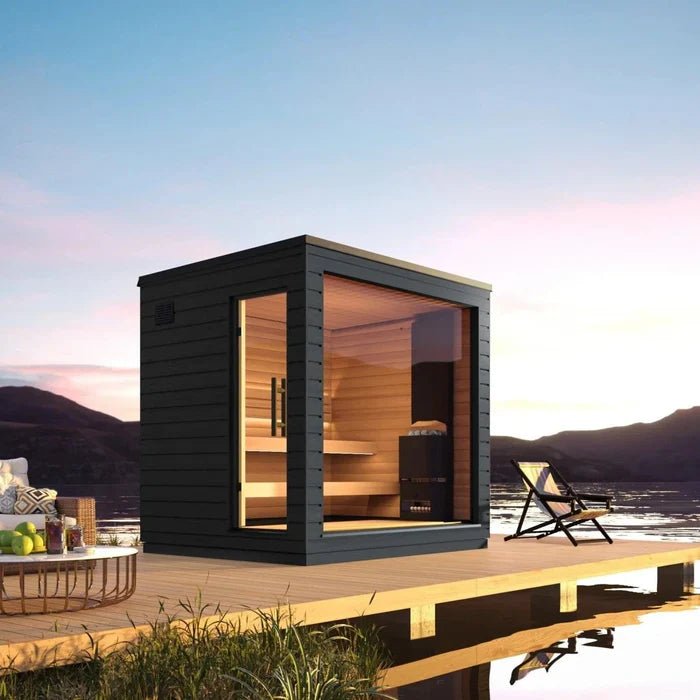 SaunaLife Model G6 Pre - Assembled Outdoor Home Sauna, Up to 5 Person - NW Immersion