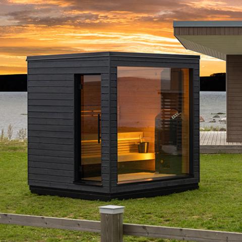 SaunaLife Model G6 Pre - Assembled Outdoor Home Sauna, Up to 5 Person - NW Immersion