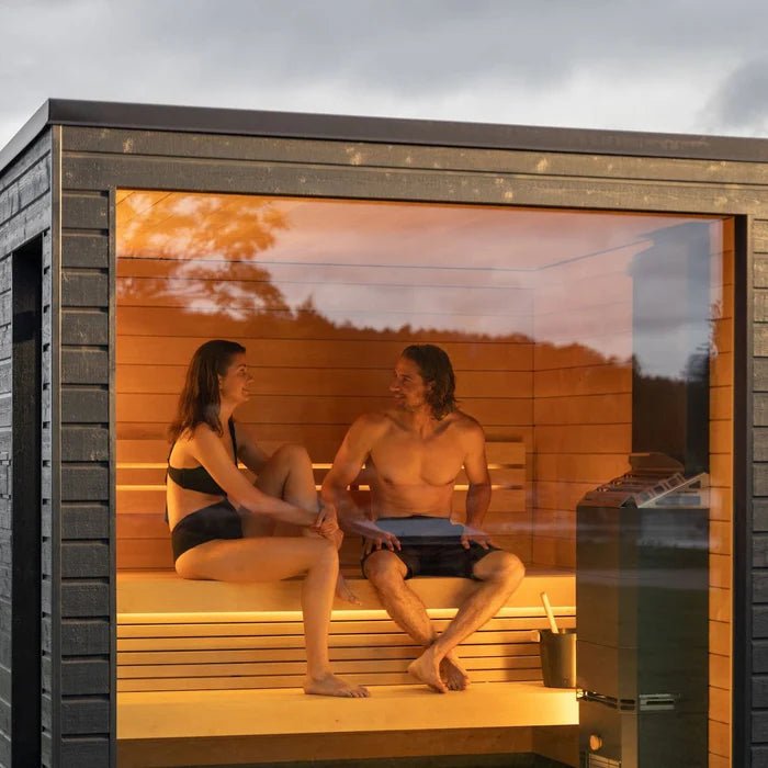SaunaLife Model G6 Pre - Assembled Outdoor Home Sauna, Up to 5 Person - NW Immersion