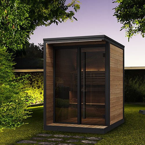 SaunaLife Model GL4 4 Person Garden Luxury Series Outdoor Sauna Kit — feature detail view (2)