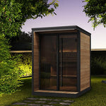 SaunaLife Model GL4 4 Person Garden Luxury Series Outdoor Sauna Kit — feature detail view (2)
