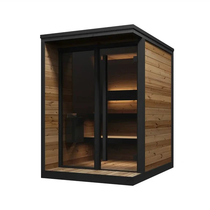 SaunaLife Model GL4 4 Person Garden Luxury Series Outdoor Sauna Kit — product photo