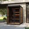 SaunaLife Model GL4 4 Person Garden Luxury Series Outdoor Sauna Kit — alternate angle view (2)