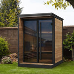 SaunaLife Model GL4 4 Person Garden Luxury Series Outdoor Sauna Kit — alternate angle view