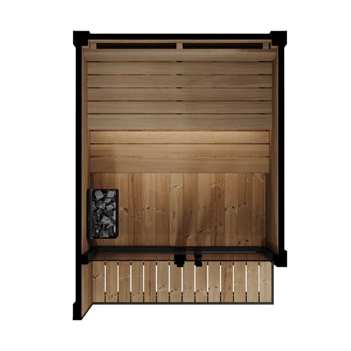 SaunaLife Model GL4 4 Person Garden Luxury Series Outdoor Sauna Kit — alternate angle view (3)