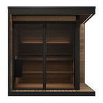 SaunaLife Model GL6 6 Person Garden Luxury Series Outdoor Sauna Kit — feature detail view