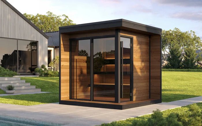 SaunaLife Model GL6 6 Person Garden Luxury Series Outdoor Sauna Kit — product photo