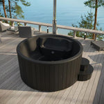 SaunaLife Model S4B Wood - Burning Hot Tub, Black - NW Immersion