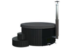 SaunaLife Model S4B Wood - Burning Hot Tub, Black - NW Immersion