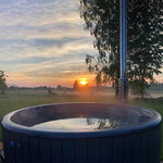 SaunaLife Model S4B Wood - Burning Hot Tub, Black - NW Immersion