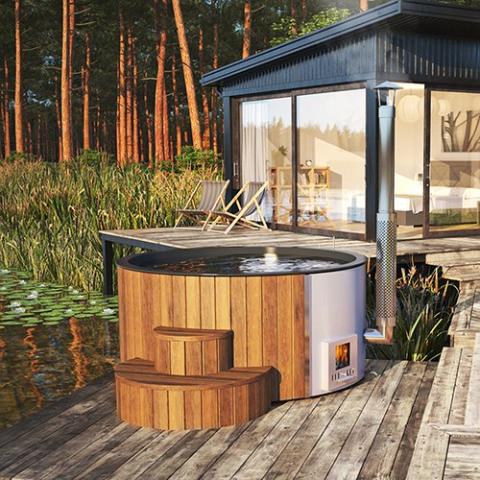 SaunaLife Model S4N Wood - Burning Hot Tub - NW Immersion