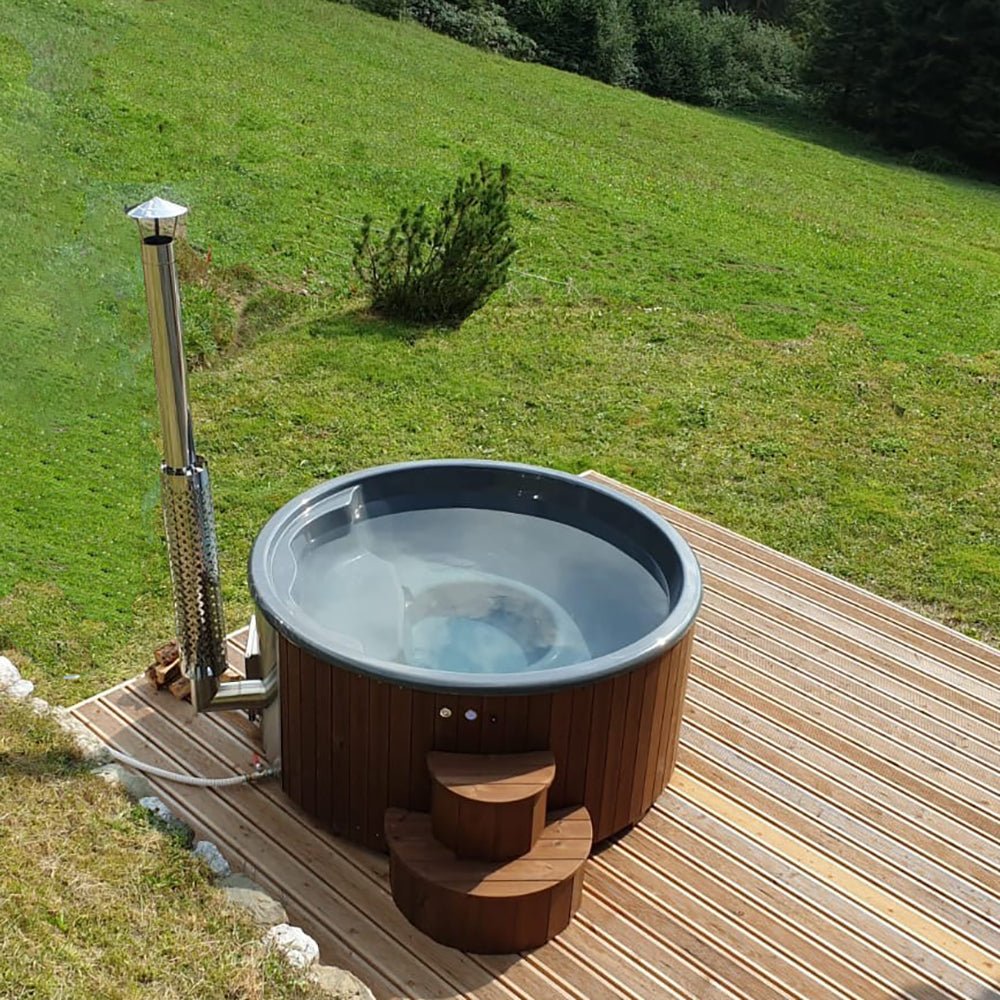 SaunaLife S4N 6 Person Wood-Fired Hot Tub – Natural - NW Immersion